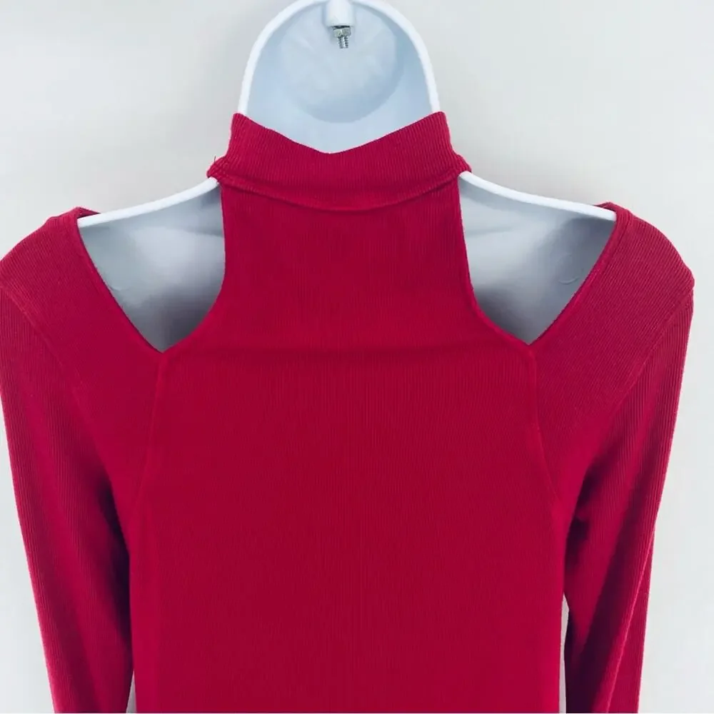 Free People Red Long Sleeve Tunic Size X-Small